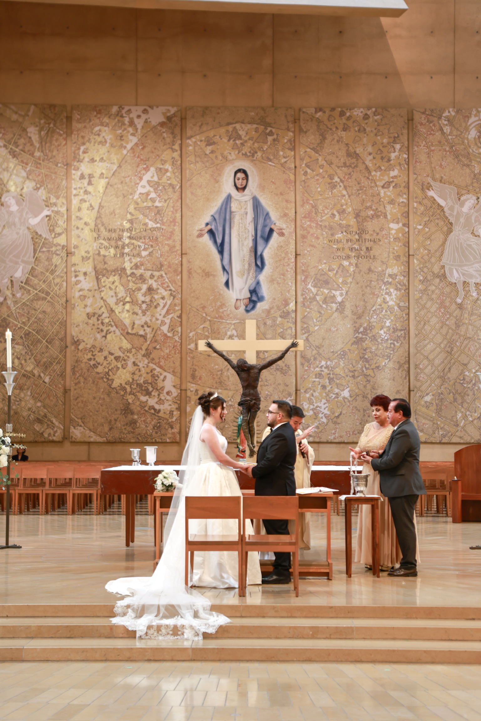 Wedding ceremony at the altar