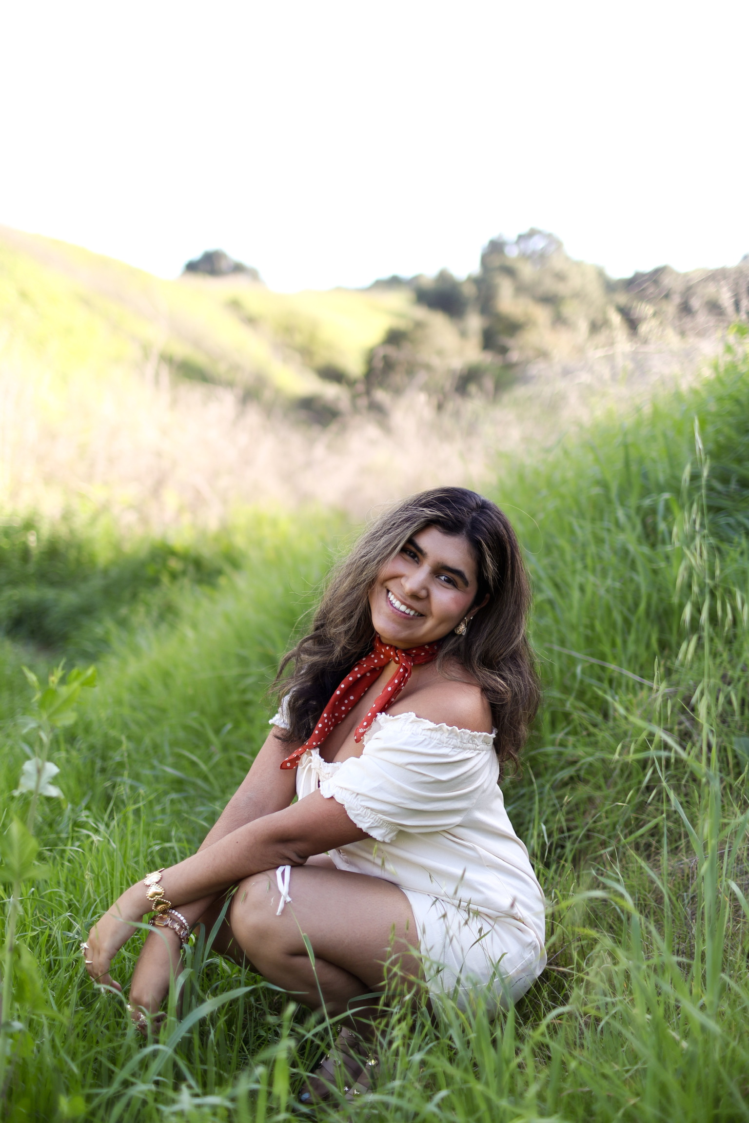 Outdoor portrait in tall grass
