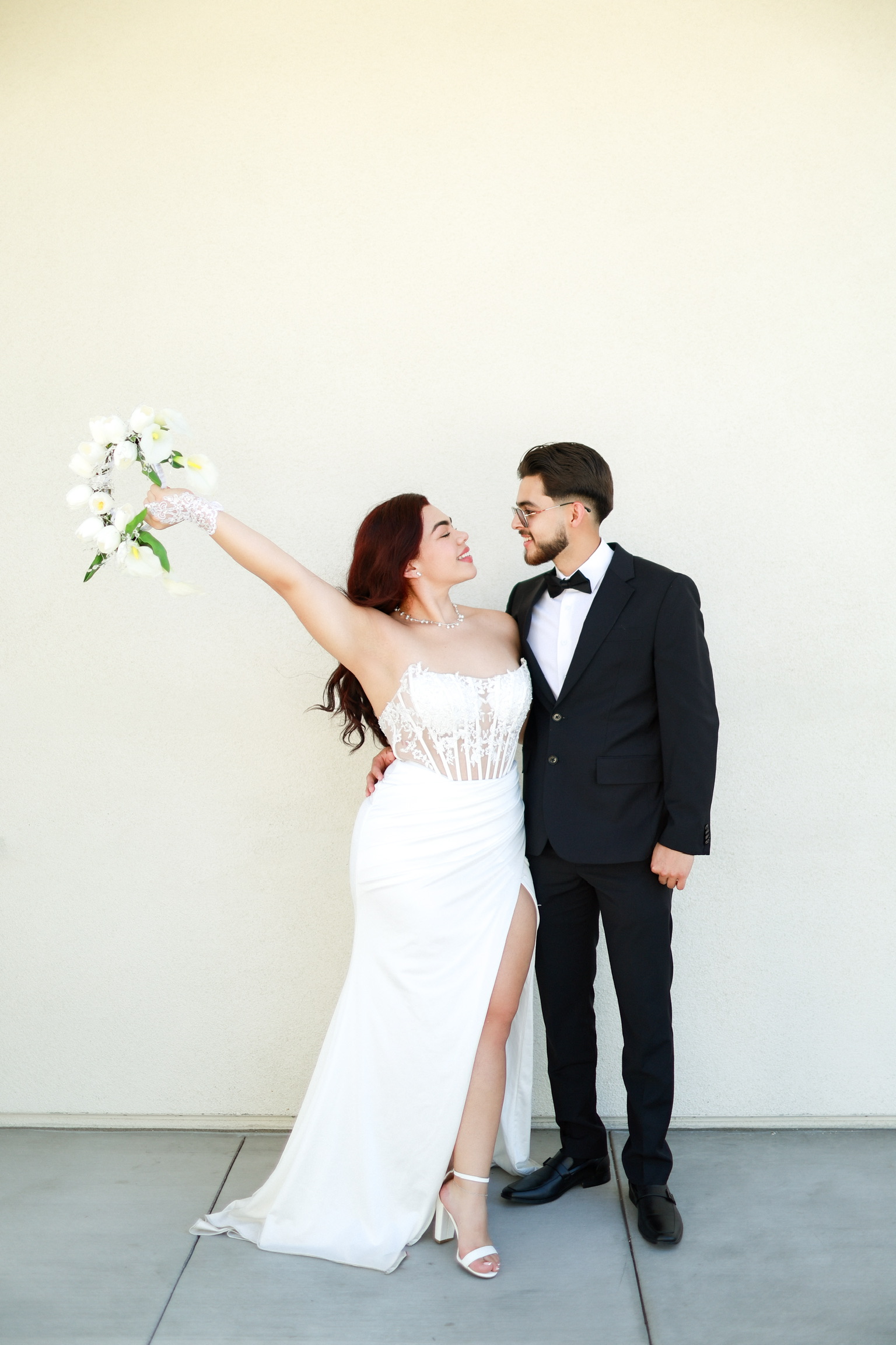 Minimal indoor couple portrait