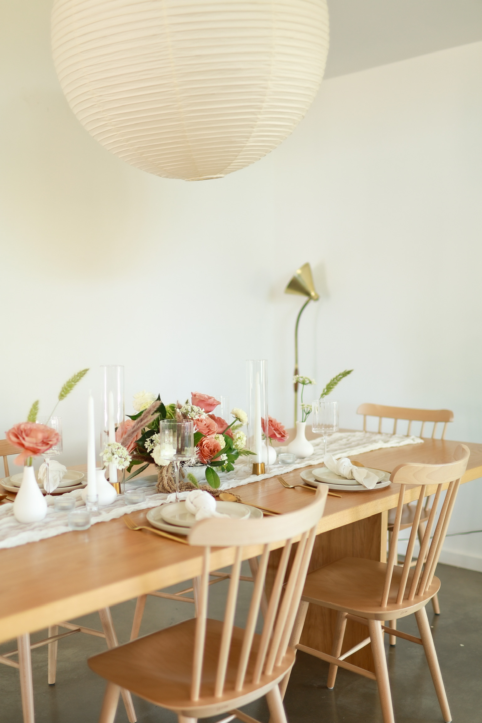 Styled wedding reception table